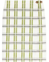 Victoria Beckham - Check Wrap Skirt - Lyst