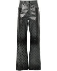 Marine Serre - Crescent Moon Geborstelde Broek - Lyst