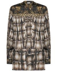 Pierre Louis Mascia - Aloe Leopard-Print Plaid-Pattern Shirt - Lyst