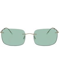 Giorgio Armani - Rectangle-Frame Rimless Sunglasses - Lyst