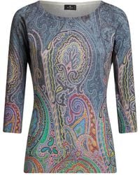 Etro - Paisley Print Fine Knit Sweater - Lyst