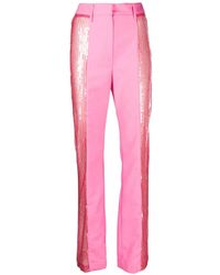 ROTATE BIRGER CHRISTENSEN - Mya Sequin-Panel Trousers - Lyst