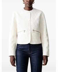 Guess - Logo Quilted Jacket - Lyst