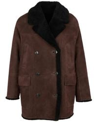 Yves Salomon - Double-Breasted Shearling Peacoat - Lyst