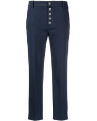 Dondup - Mid-rise Tapered-leg Trousers - Lyst