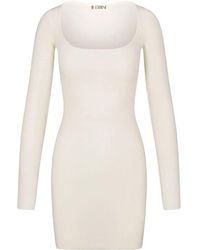 ÉTERNE - Mini-jurk Met Vierkante Hals - Lyst