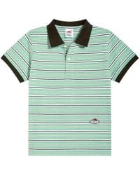 HOMMEGIRLS - X Fruit Of The Loom Striped Cotton Polo Top - Lyst