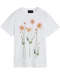 Simone Rocha - T-Shirt Mit Mohn-Print - Lyst