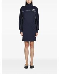 MM6 by Maison Margiela - Piped Logo-Print Mini Dress - Lyst