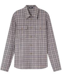 Versace - Checked Pattern Shirt - Lyst