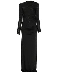 ANDAMANE - Sophie Long-Sleeved Embellished Maxi Dress - Lyst