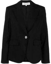 Veronica Beard - Blazer En Laine Mélangée À Simple Boutonnage - Lyst