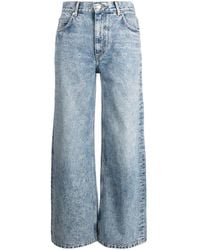 Sandro - Crystal-embellished Wide-leg Jeans - Lyst