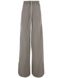 Rick Owens - Bias Drawstring-Waist Wide-Leg Trousers - Lyst