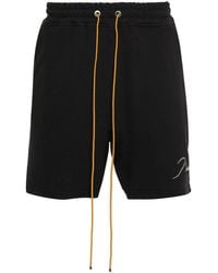 Rhude - Bermudas Con Logo Bordado - Lyst