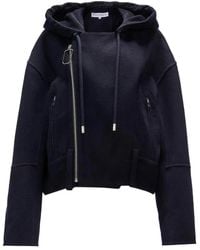 JW Anderson - Hooded Biker Wool Jacket - Lyst