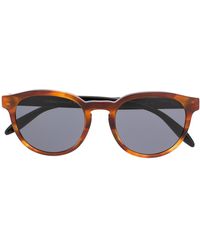 Giorgio Armani Sonnenbrille mit ovalem Gestell - Braun