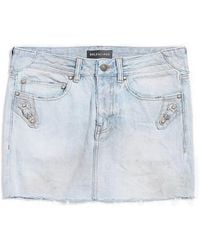 Balenciaga - City Raw-Cut Mini Skirt - Lyst