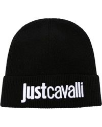 Just Cavalli - Logo-Embroidered Ribbed-Knit Beanie - Lyst