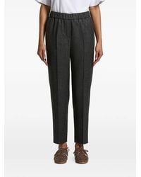 Peserico - Elasticated-Waistband Chain-Trim Trousers - Lyst