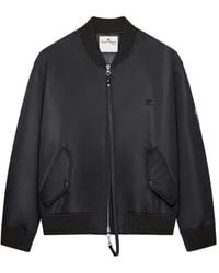 Courreges - Logo-Embroidered Zip-Up Bomber Jacket - Lyst