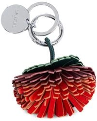 Lancel - Floral Leather Keyring - Lyst