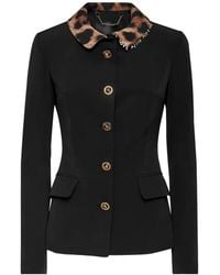Philipp Plein - Leopard Print-Collar Cady Jacket - Lyst