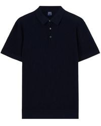 Fedeli - Rafael Ribbed-Knit Short-Sleeve Polo Shirt - Lyst