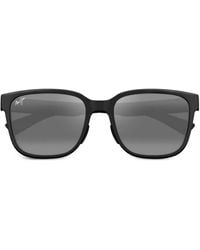 Maui Jim - Matte Sonnenbrille Mit Eckigem Gestell - Lyst