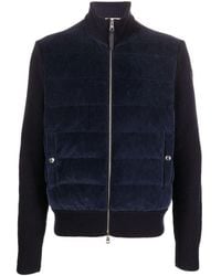 Moncler - Padded-panel Knitted Jacket - Lyst