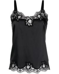 Dolce & Gabbana - Dolce&gabbana Lace Trim Camisole - Lyst