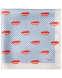 Prada - Printed Silk Twill Scarf 55 X 55 Cm - Lyst