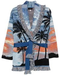 Alanui - Cardigan Mit Palmen-Print - Lyst