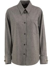 Fabiana Filippi - Crystal-Embellished Flannel Shirt - Lyst