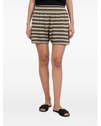 Brunello Cucinelli - Striped Elasticated-Waistband Shorts - Lyst