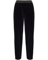 Emporio Armani - ベルベット トラックパンツ - Lyst