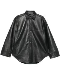 Haikure - Leather Oversized Jacket - Lyst