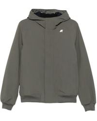K-Way - Hooded Logo-Print Jacket - Lyst