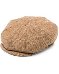 Gran Sasso - Herringbone-Pattern Wool Flat Beret - Lyst