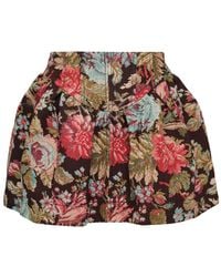 OPEN YY - Floral-Print Wired Skirt - Lyst