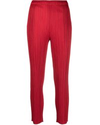 Pleats Please Issey Miyake ウォーク ピュア ストレートパンツ ブルー