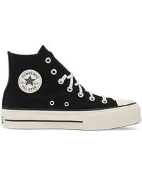 Converse - Chuck Taylor All Star Lift Floral-Patch Platform-Sole Sneakers - Lyst