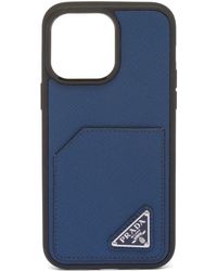 Prada - Leather Iphone 14 Pro Max Case - Lyst