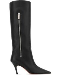 AMINA MUADDI - Bottines Mona En Cuir À Fermeture Zippée - Lyst