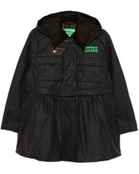 Barbour - X Ganni Peplum Waxed Coat - Lyst