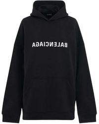 Balenciaga - Mirror-Print Wide-Fit Hoodie - Lyst