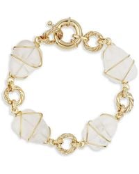 Gas Bijoux - Rock Crystal Wire-Wrapped Bracelet - Lyst