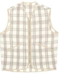 Fortela - Check-Pattern Zip-Up Gilet - Lyst