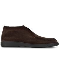 Santoni - Dragon Suede Loafers - Lyst
