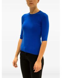 LA ROSE - Crew-Neck Cashmere T-Shirt - Lyst